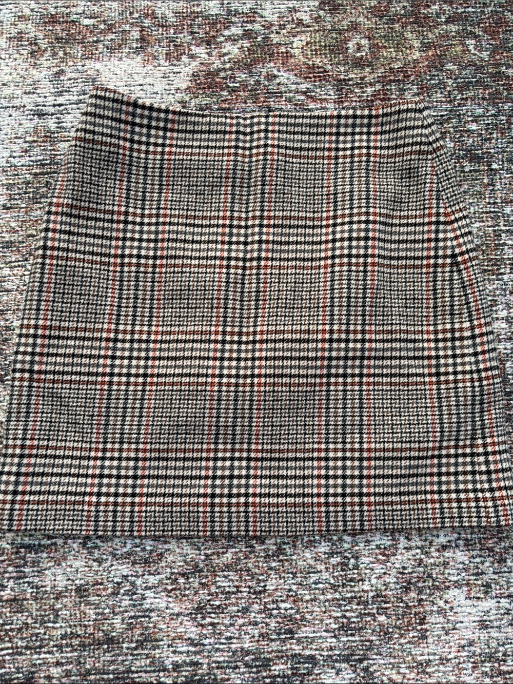 Thakoon Black, Brown and Red Plaid Mini Skirt